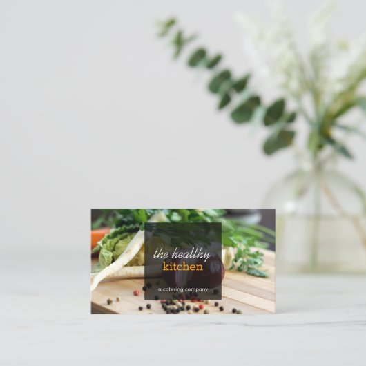 Catering oder Koch - Visitenkarte für frisches Gem (Stehend Vorderseite)