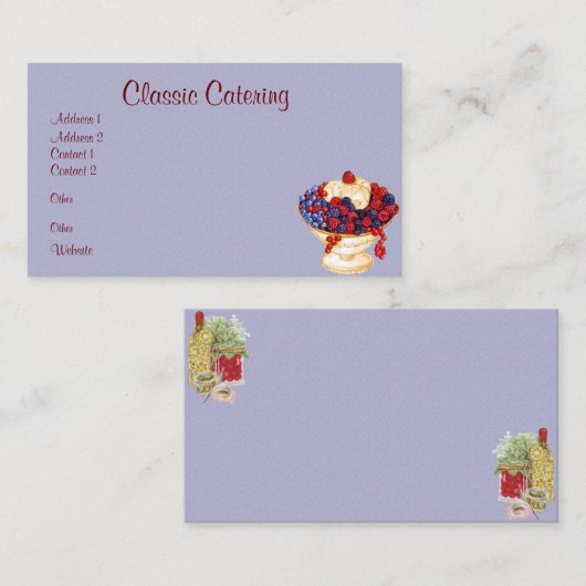 Catering- oder Koch-Visitenkarte Visitenkarte (Vorne/Hinten)