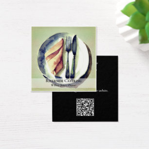 Catering oder Restaurant Visitenkarte - grün