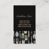 Catering Party Hochzeitsplaner Restaurant Visitenkarte (Rückseite)