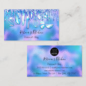 Catering Personal Koch Kitchen Knifes Blue Tropfen Visitenkarte (Vorne/Hinten)