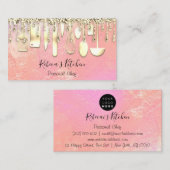 Catering Personal Koch Kitchen Knifes Golden Tropf Visitenkarte (Vorne/Hinten)