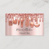 Catering Personal Koch Kitchen Knifes Rose Tropfen Visitenkarte (Vorderseite)