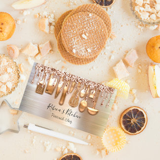 Catering Personal Koch Kitchenknifes Rose Gold Visitenkarte