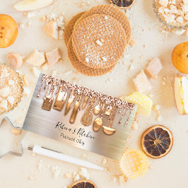 Catering Personal Koch Kitchenknifes Rose Gold Visitenkarte