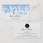 Catering Personal Koch Küche Blau Tropfen Visitenkarte (Vorne/Hinten)