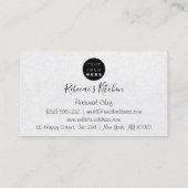 Catering Personal Koch Küche Blau Tropfen Visitenkarte (Rückseite)