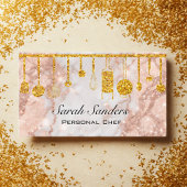 Catering Personal Koch Küche Gold Pink Visitenkarte