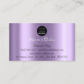 Catering Personal Koch Küche Lila Blue Tropfen Visitenkarte (Rückseite)