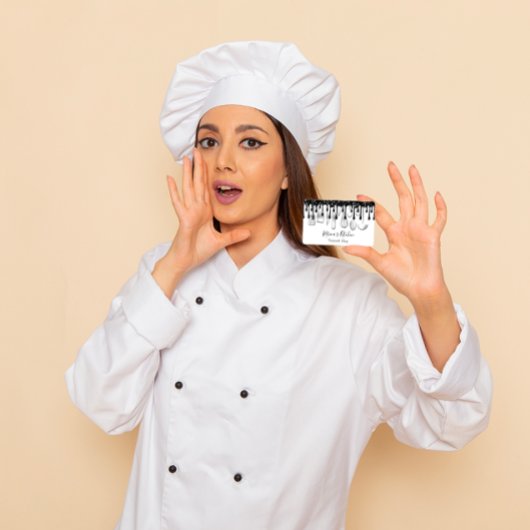 Catering Personal Koch Restaurant Black Tropfen Kn Visitenkarte