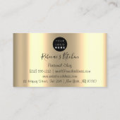 Catering Personal Koch Restaurant Gold Red Visitenkarte (Rückseite)