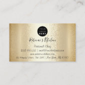 Catering Personal Koch Restaurant Gold Tropfen Visitenkarte (Rückseite)