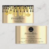 Catering Personal Koch Restaurant Gold Tropfen Visitenkarte (Vorne/Hinten)
