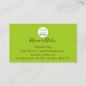 Catering Personal Koch Restaurant Green Lemon Visitenkarte (Rückseite)