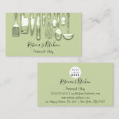 Catering Personal Koch Restaurant Grüne Minze Visitenkarte (Vorne/Hinten)