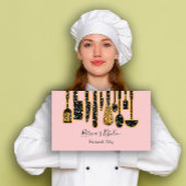 Catering Personal Koch Restaurant Küche Pink Visitenkarte