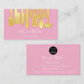 Catering Personal Koch Restaurant Küche Pink Visitenkarte (Vorne/Hinten)