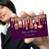 Catering Personal Koch Restaurant Kupfer Lila Visitenkarte