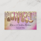 Catering Personal Koch Restaurant QR Code Utensiti Visitenkarte (Vorderseite)