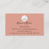 Catering Personal Koch Restaurant Rose Tropfen Bus Visitenkarte (Rückseite)