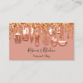 Catering Personal Koch Restaurant Rose Tropfen Bus Visitenkarte (Vorderseite)