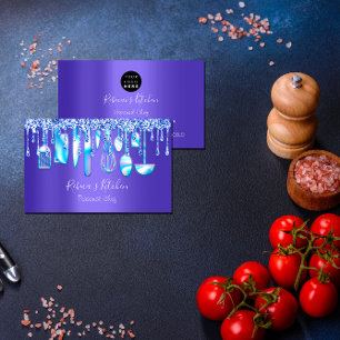 Catering Personal Koch Restaurant Tropfen BlueKüc Visitenkarte