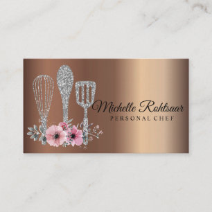 Catering Personal Koch Restaurant Tropfen Bronze d Visitenkarte