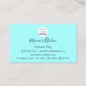 Catering Personal Koch Restaurant Tropfen Glitzer Visitenkarte (Rückseite)