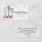 Catering Personal Koch Restaurant Tropfen Red Gold Visitenkarte (Vorne/Hinten)