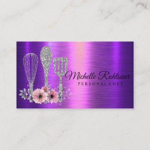 Catering Personal Koch Restaurant Tropfen Red Gold Visitenkarte