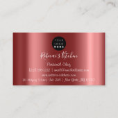 Catering Personal Koch Restaurant Tropfen Rose Coo Visitenkarte (Rückseite)