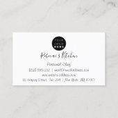 Catering Personal Koch Restaurant Tropfen Rose QR Visitenkarte (Rückseite)