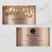 Catering Personal Koch Restaurant Tropfen Rose Tro Visitenkarte (Vorne/Hinten)