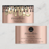 Catering Personal Koch Restaurant Tropfen Rose Visitenkarte (Vorne/Hinten)