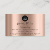 Catering Personal Koch Restaurant Tropfen Rose Visitenkarte (Rückseite)