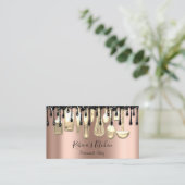 Catering Personal Koch Restaurant Tropfen Rose Visitenkarte (Stehend Vorderseite)