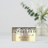 Catering Personal Koch Restaurant Tropfen SilverGo Visitenkarte (Stehend Vorderseite)