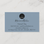 Catering Personal Koch Restaurant Tropfen Smoky Bl Visitenkarte (Rückseite)