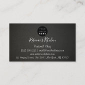 Catering Personal Koch Restaurant Tropfen Visitenkarte (Rückseite)