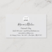 Catering Personal Koch Restaurant Tropfens Black G Visitenkarte (Rückseite)