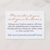 Catering-persönliche feinschmeckerische visitenkarte (Rückseite)