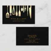 Catering-persönliche Kochs-Goldküchen-Geräte Visitenkarte (Vorne/Hinten)
