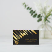 Catering-persönliche Kochs-Goldküchen-Geräte Visitenkarte (Stehend Vorderseite)