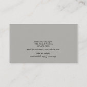 Catering Persönlicher Koch Küche Geschirr Visitenkarte (Rückseite)