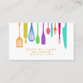 Catering Persönlicher Koch Küche Geschirr Visitenkarte (Vorderseite)