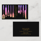 Catering Persönlicher Koch Küche Geschirrspüler Visitenkarte (Vorne/Hinten)