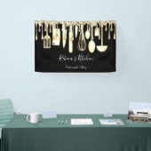 Catering Persönlicher Koch Küche Golden Utensitäte Banner (Messe)