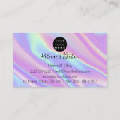 Catering Persönlicher Koch Küche Holograph Tropfe Visitenkarte (Rückseite)