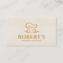 Catering - Persönlicher Koch - Luxus Goldenes Orna Visitenkarte