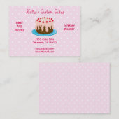 Catering Pink und White Polka Dot Visitenkarte (Vorne/Hinten)